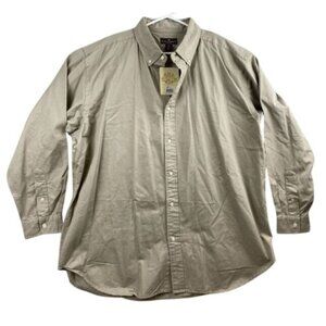Steve & Barrys Mens XXL Beige Button-Down Long Sleeve Shirt NWT